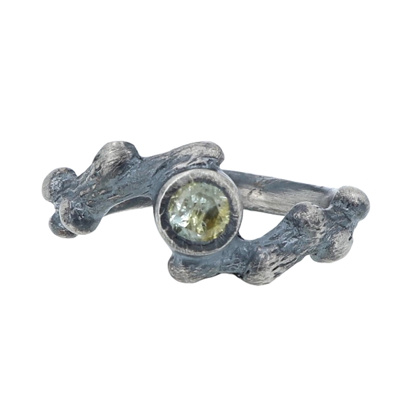 Twig Ring with Montana Sapphire